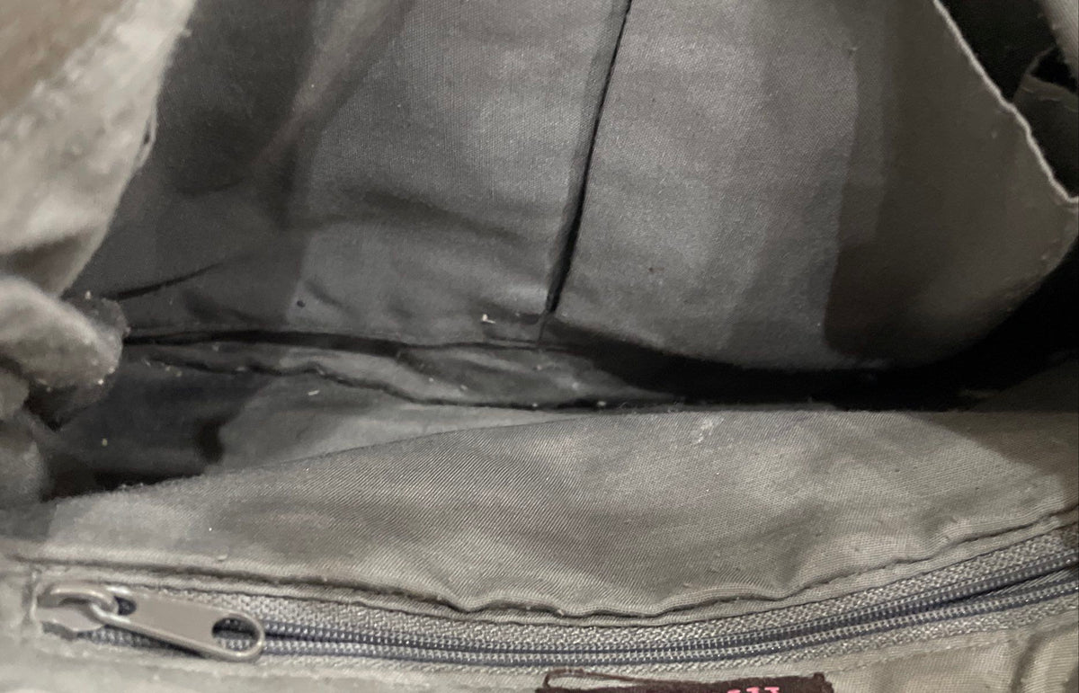 mark. Grey Leather Shoulder Bag Gold Tone Chain Strap Hobo Purse