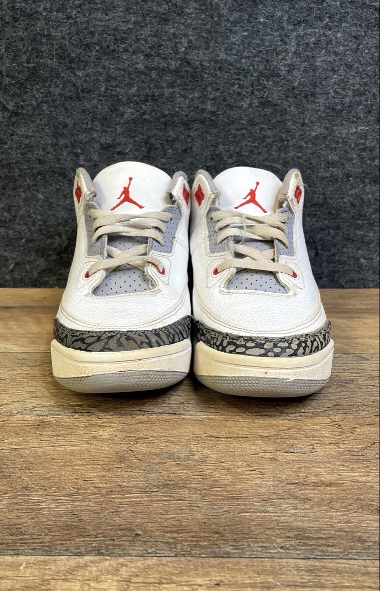 Nike Air Jordan 3 Retro Fire Red White Black Toddler Sneakers Size 13.5C
