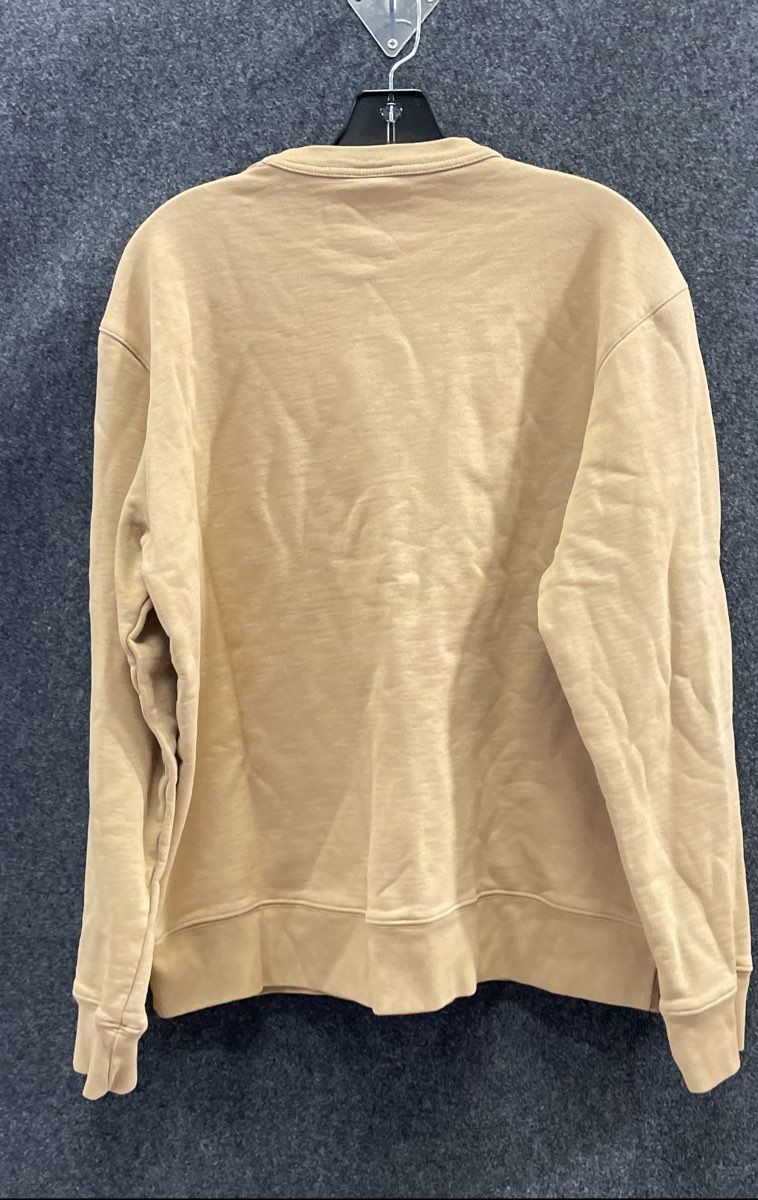Zara Women's Brown Cotton French Terry Crewneck Sweatshirt Sz XL