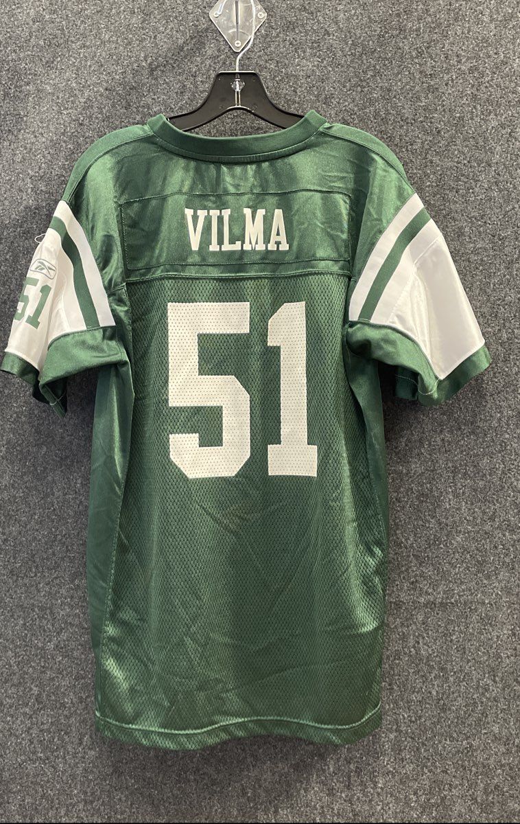Reebok New York Jets Jonathan Vilma #51 Boys Jersey Green Youth XL 18-20