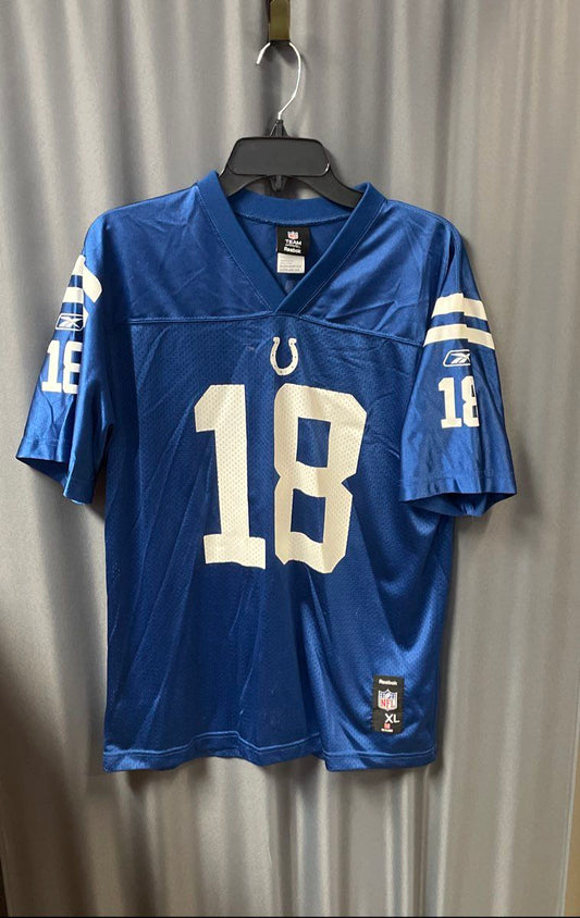 Reebok Youth Indianapolis Colts Peyton Manning #18 NFL Football Jersey Blue XL