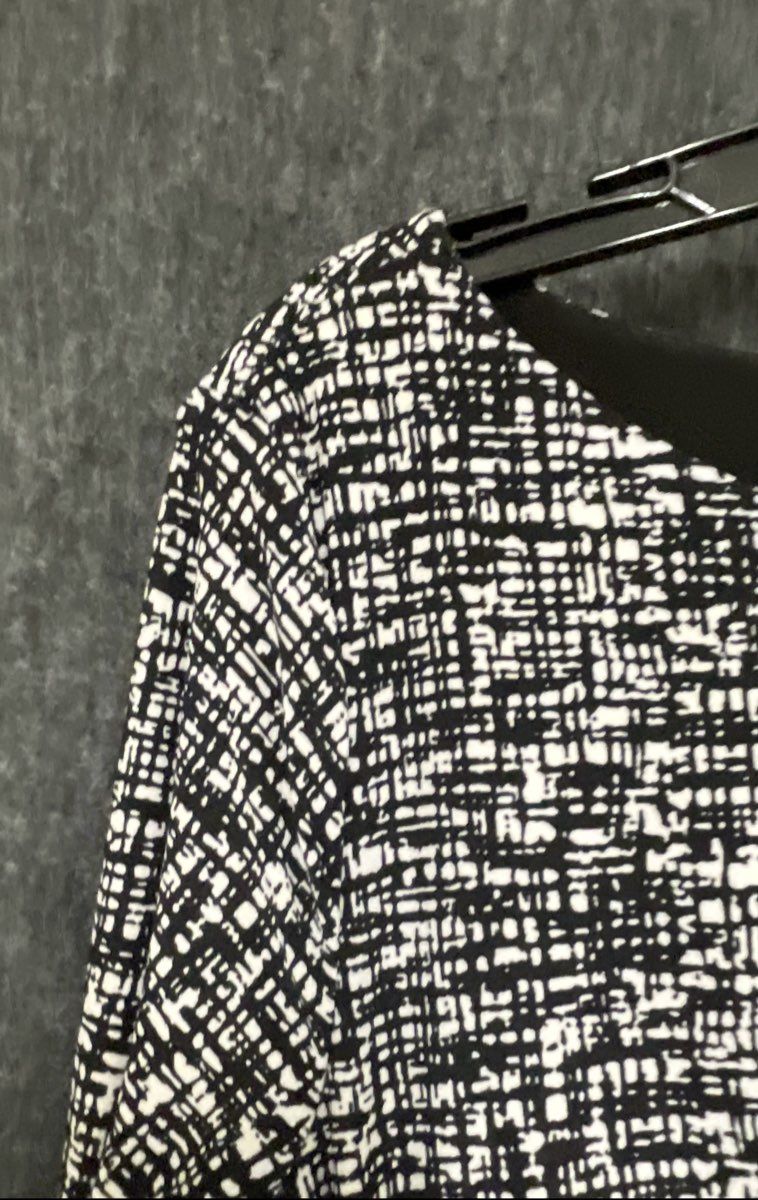 Lauren Ralph Lauren Women's Black White Geometric Print Sheath Dress Size 10