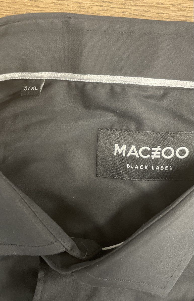 Maceoo Black Label Men's Black Long Sleeve Button Down Dress Shirt NWT Sz XL