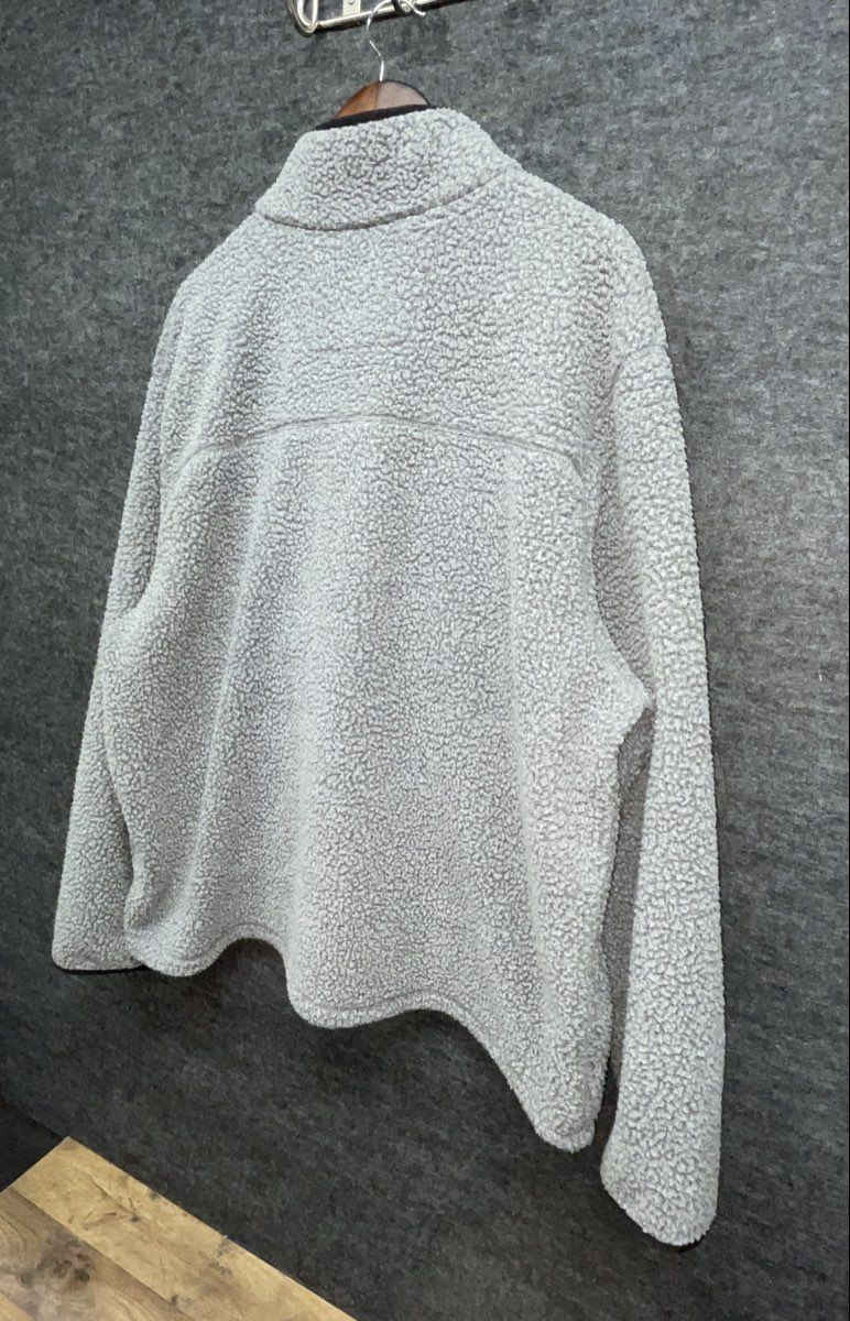 Carhartt Men's Sherpa Fleece Half Snap Pullover Gray Relaxed Fit Size M