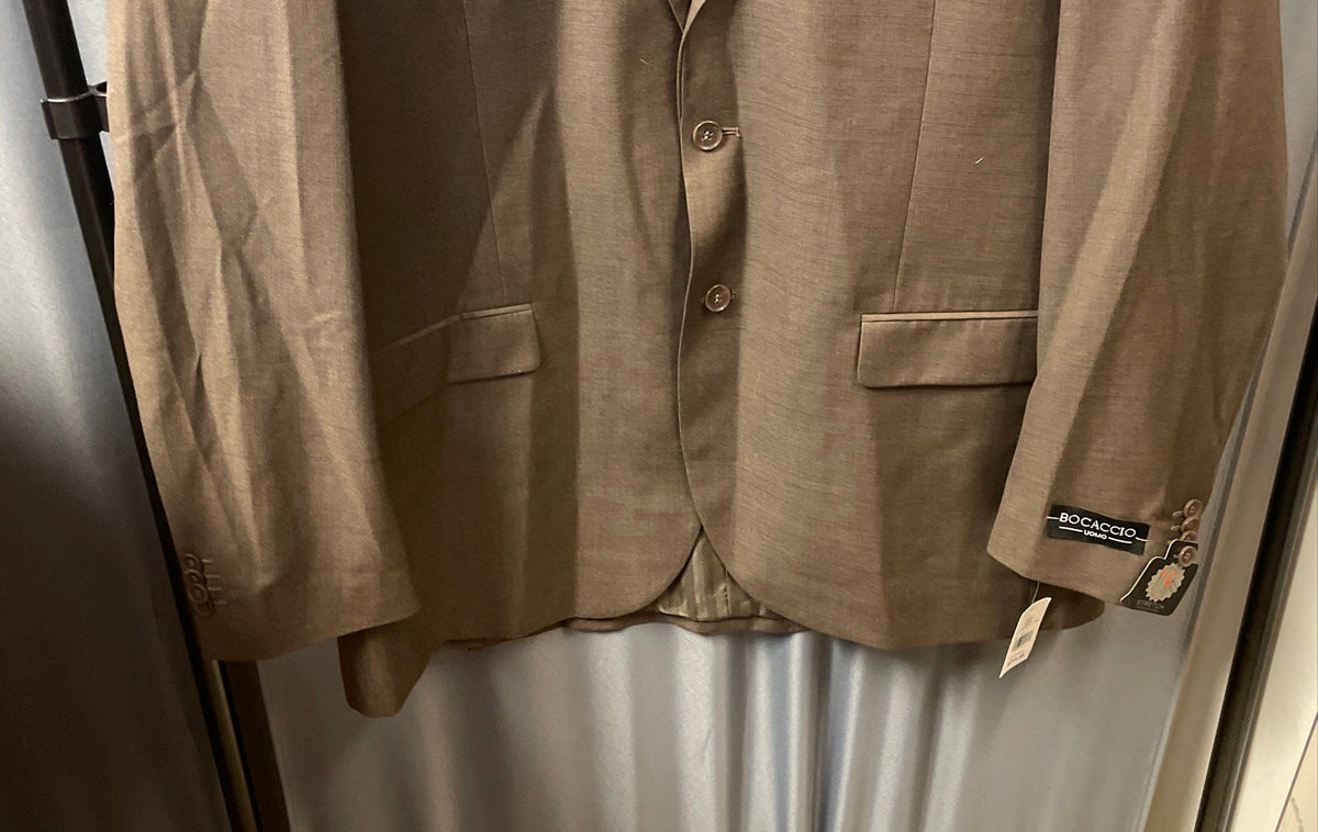 Bocaccio Uomo Men's Brown Paris Suit Coat Blazer Stretch Sz 50L NWT