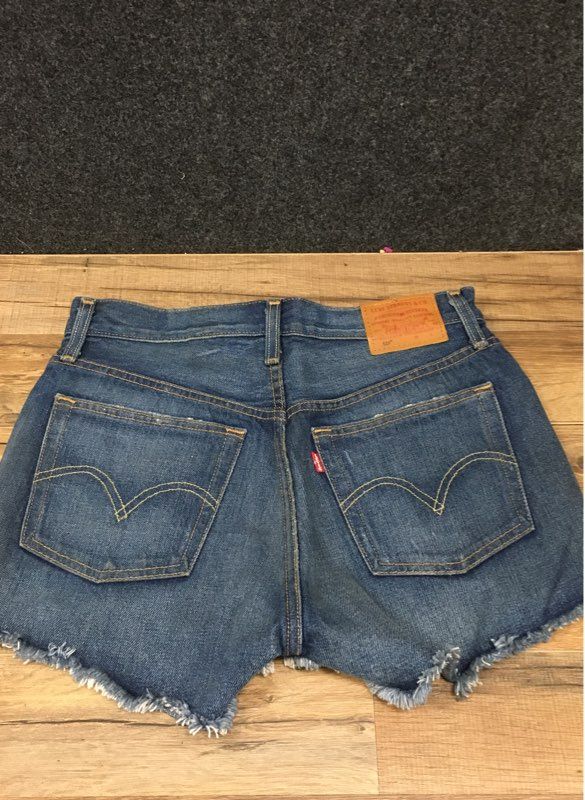 Lot of 3 Levi's Women's Cut Off Denim Shorts High Rise Button Fly