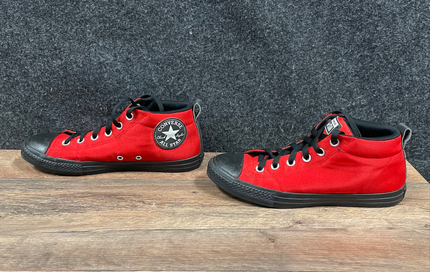 Converse Chuck Taylor All Star Street Mid Red Black Junior Sneakers Size 6