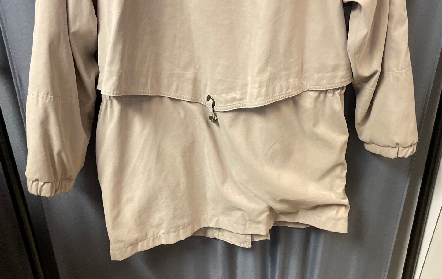 Vintage 90s Braetan Women's Beige Storm Flap Drawstring Waist Jacket Sz S