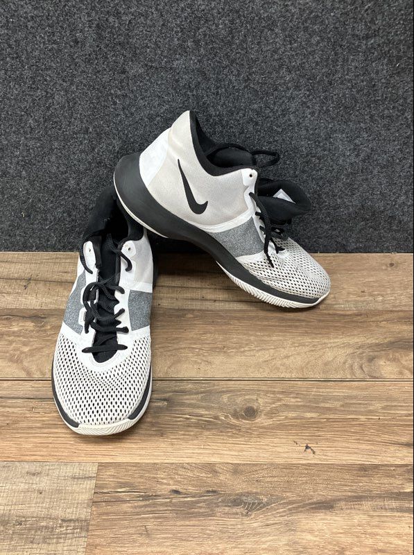 Nike Air Precision III White Black Cool Grey Basketball Shoes Men's Size 8
