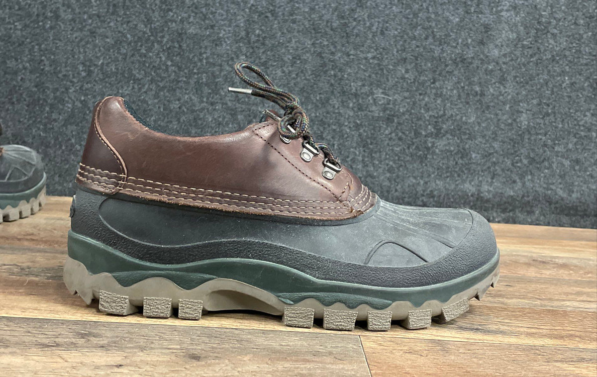 L.L. Bean Storm Chaser 3-Eye Low Duck Boots Brown Black Size 10