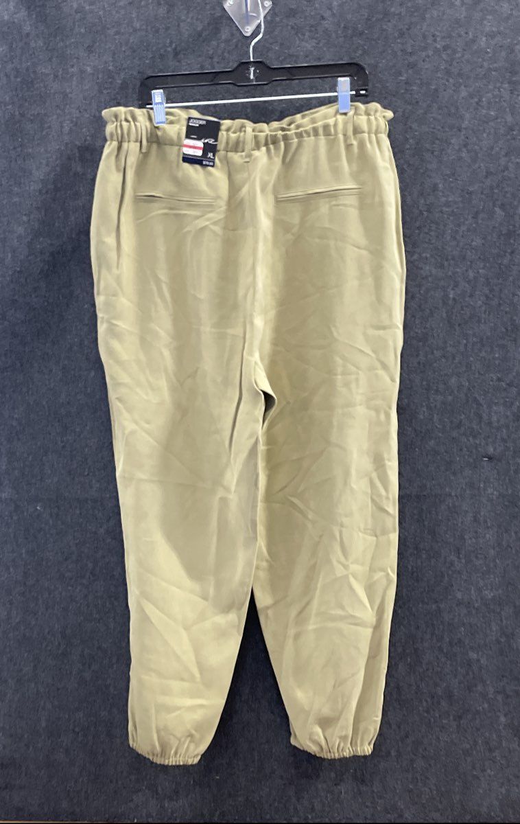 INC International Concepts Women's Green High Rise Jogger Pants Sz XL NWT
