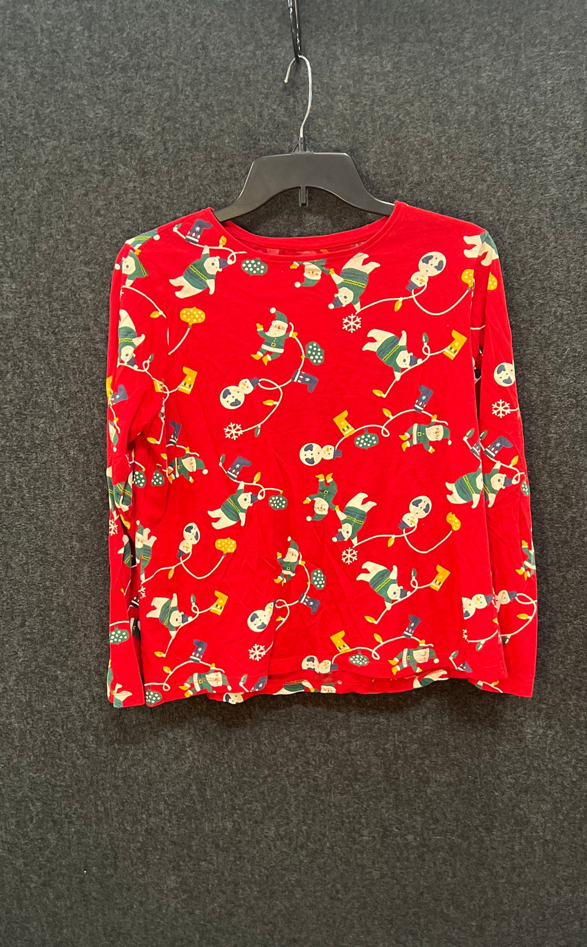 Esmara Women's Red Christmas Holiday Pajama Set Snowman Santa 2-Piece Sz M 8/10