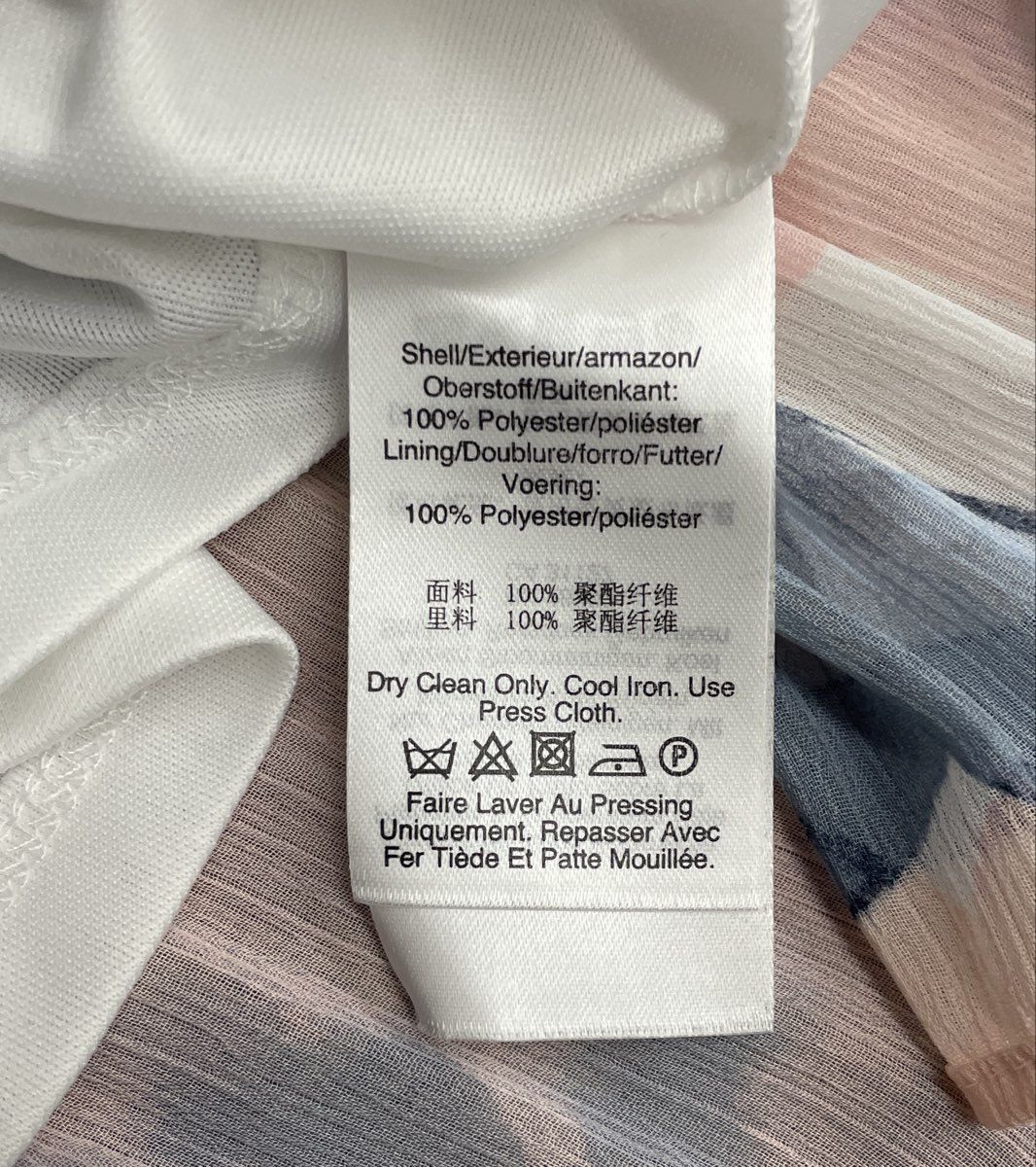 DKNY Women's Dress Multicolor Floral Pleated Tie Neck Sleeveless Shift Size 12