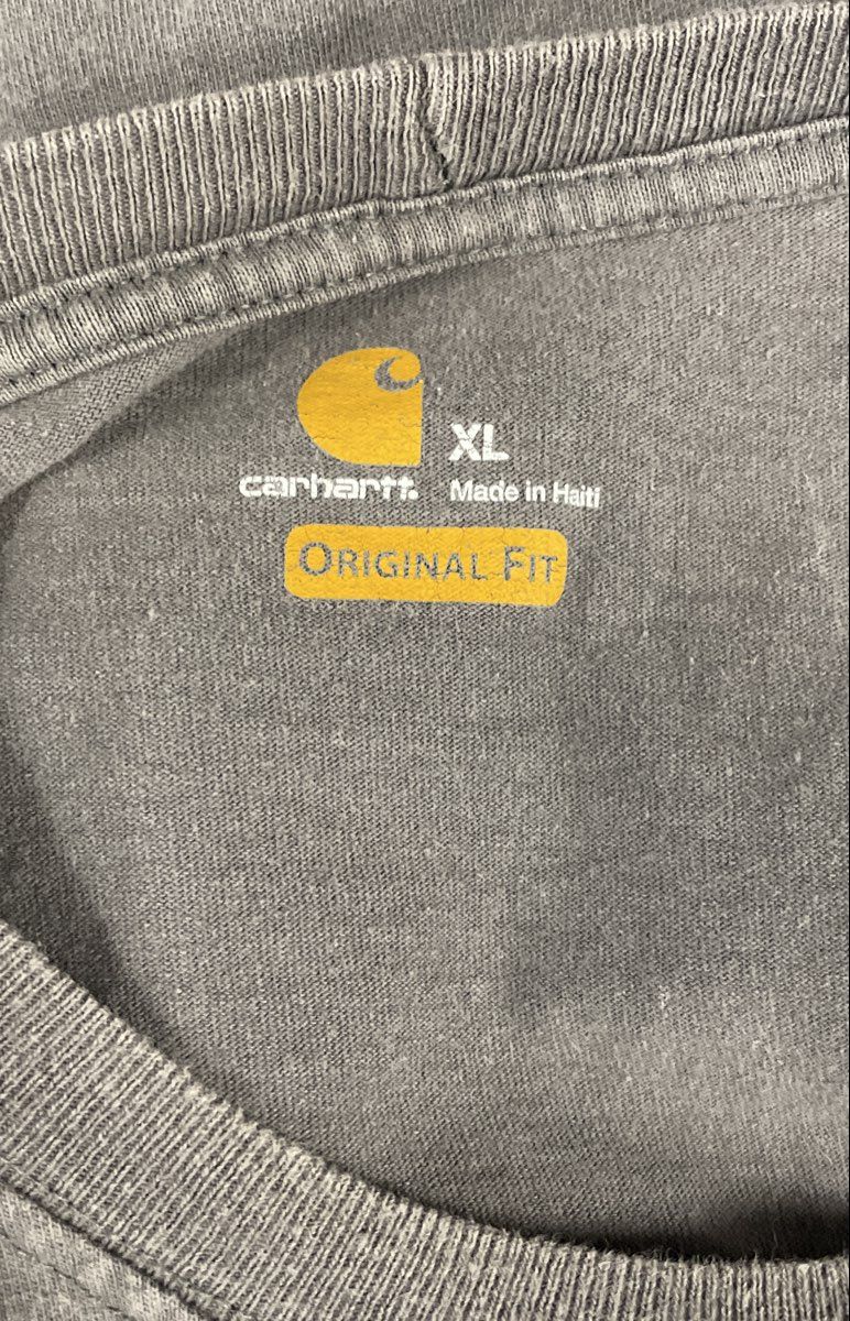 Carhartt Men's K195 Gray Camo Graphic Logo Short Sleeve T-Shirt Size XL