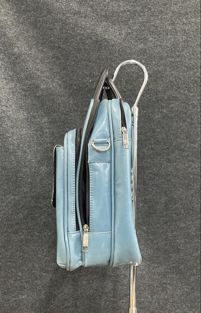 Fun Stampers Journey Blue Daisy Print Latex Handbag Large Tote Bag