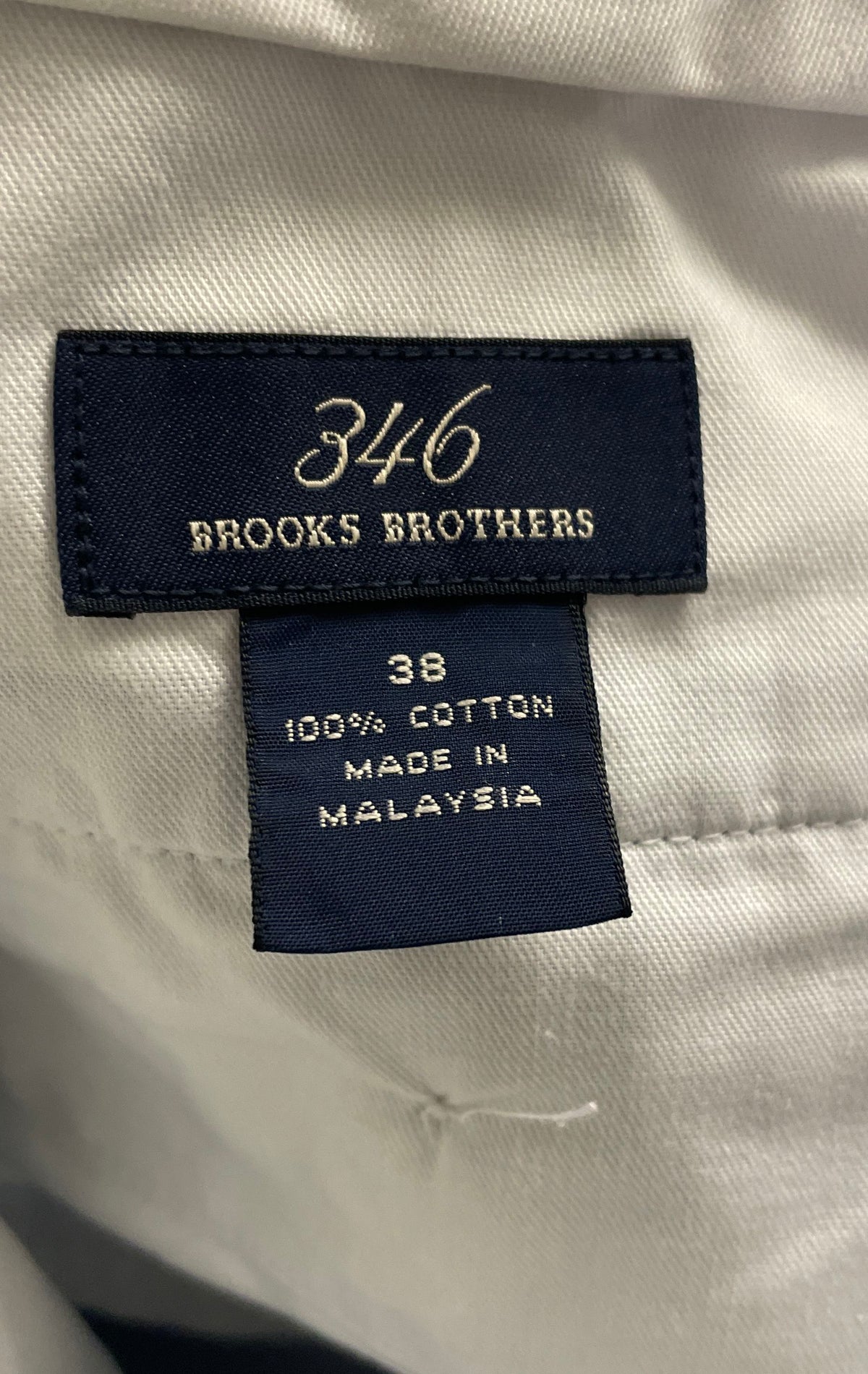 Brooks Brothers 346 Men's Light Blue Cotton Oxford Flat Front Shorts Sz 38