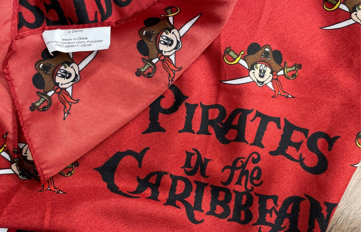 Santana Disney Mickey Mouse Halter Vests & Pirates Bandanas Lot Sz M