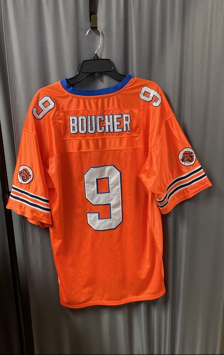 The Waterboy Men's Orange Bobby Boucher #9 Mud Dogs Bourbon Bowl Jersey Sz XL