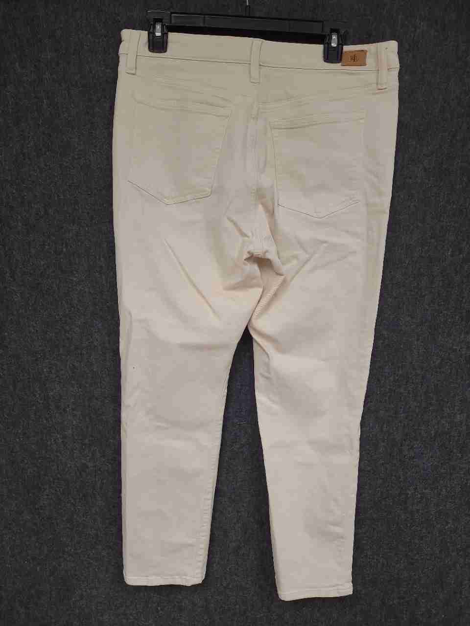 Lauren Ralph Lauren Women's Beige Slim Straight High Rise Jeans Size 12