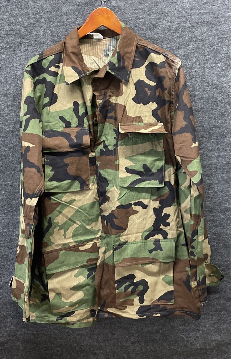 Lion Apparel Men's BDU Woodland Camo Station Work Uniform Shirt Jacket Sz M-XL