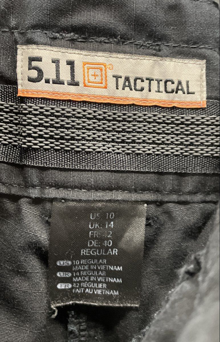 5.11 Tactical Women's Black Cotton Canvas Cargo Tactical Pants Sz 10 Regular