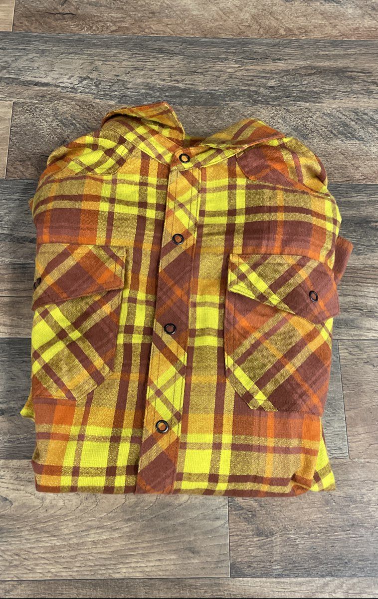L.L. Bean Plaid Western Snap Front Flannel Shirt Wool Blend Sz M Regular