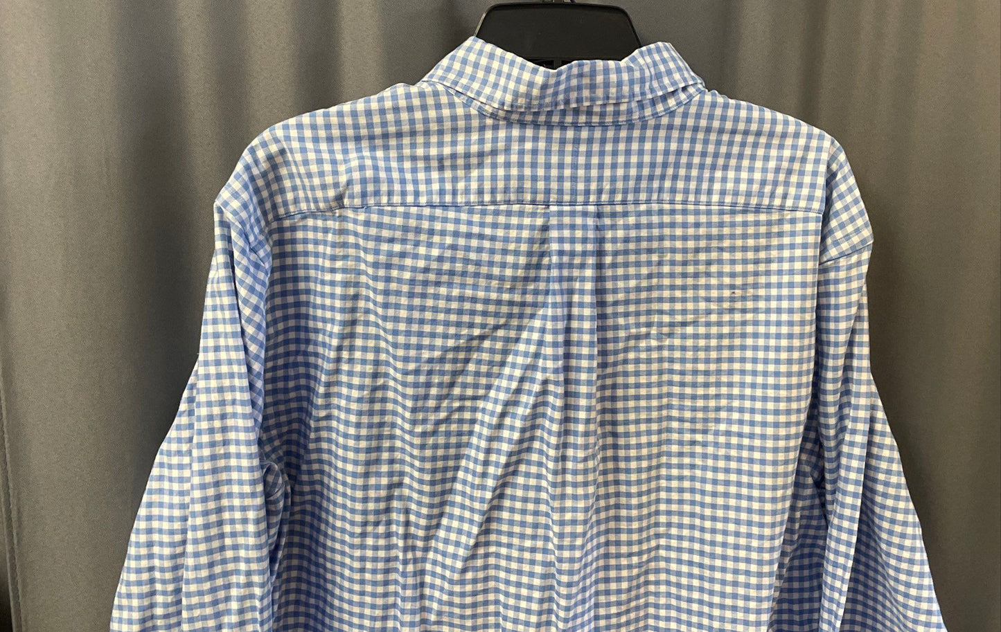 Ralph Lauren Men's Blue White Gingham Check Button Down Cotton Shirt Size XL
