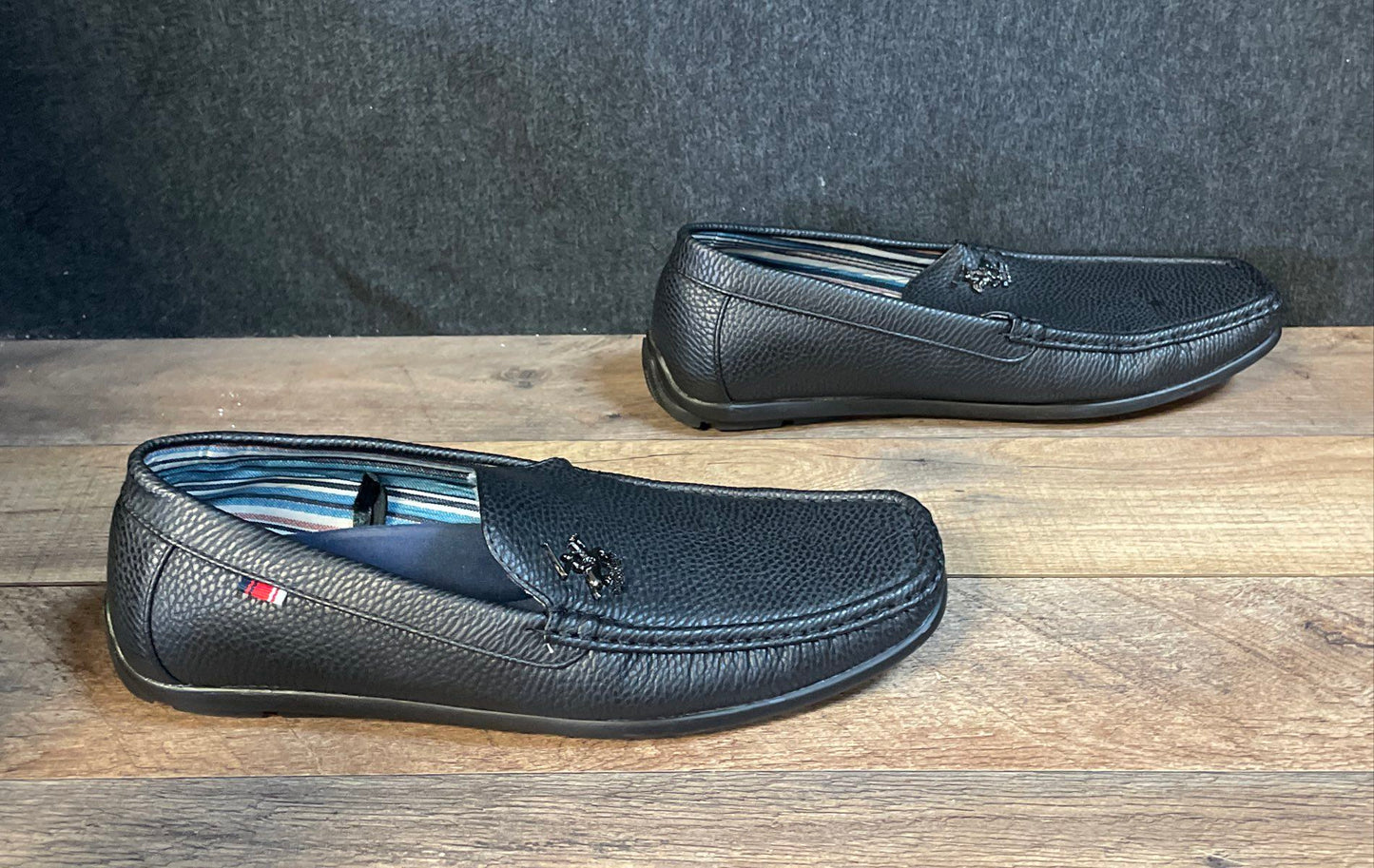 Beverly Hills Polo Club Edwin Black Loafers Moccasin Drivers Size 10.5