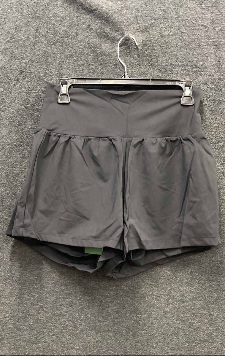 Halara Women's Softly Zero Airy Active Shorts Black High Waisted Pleated NWT L