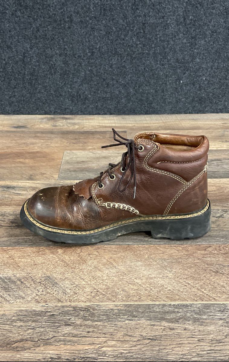 Ariat Canyon Brown Leather Lace-Up Ankle Barn Boots Women's Size 8.5 B