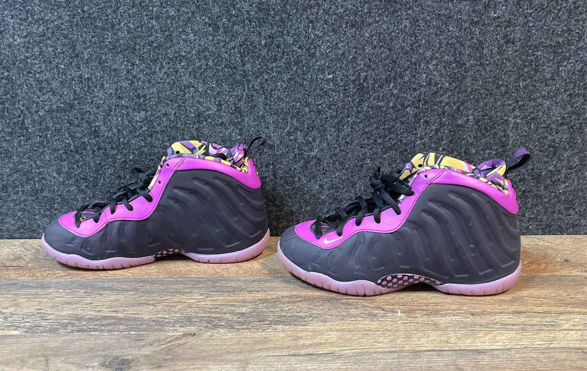 Nike Little Posite One Cave Purple Vivid Sulfur Kids Sneakers Size 2.5Y