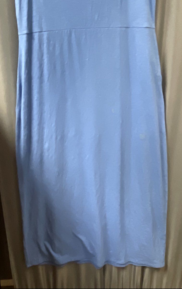 J. Jill Women's Blue Opal Slub Knit T-Shirt Pocket Dress NWT Sz S