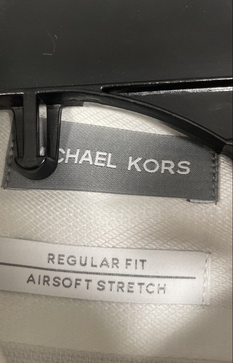 Michael Kors Men's White Airsoft Stretch Non-Iron Regular Dress Shirt 2XL NWT