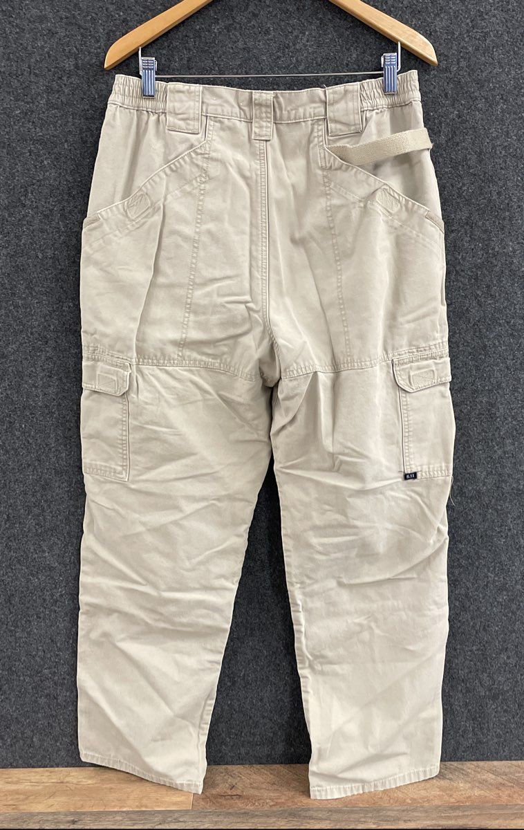 5.11 Tactical Men's Cotton Canvas Cargo Pants Khaki Tan Utility Strap