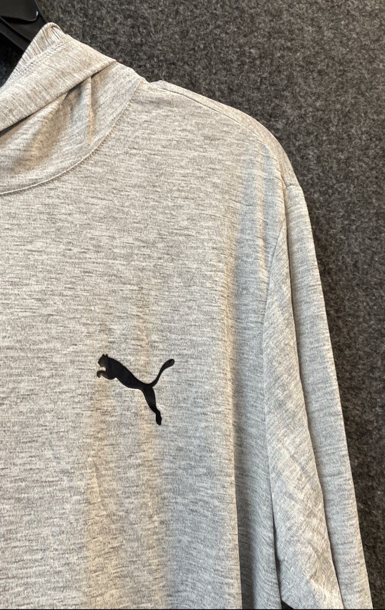 Puma Men's Grey Heathered Performance Hoodie NWT Sz M