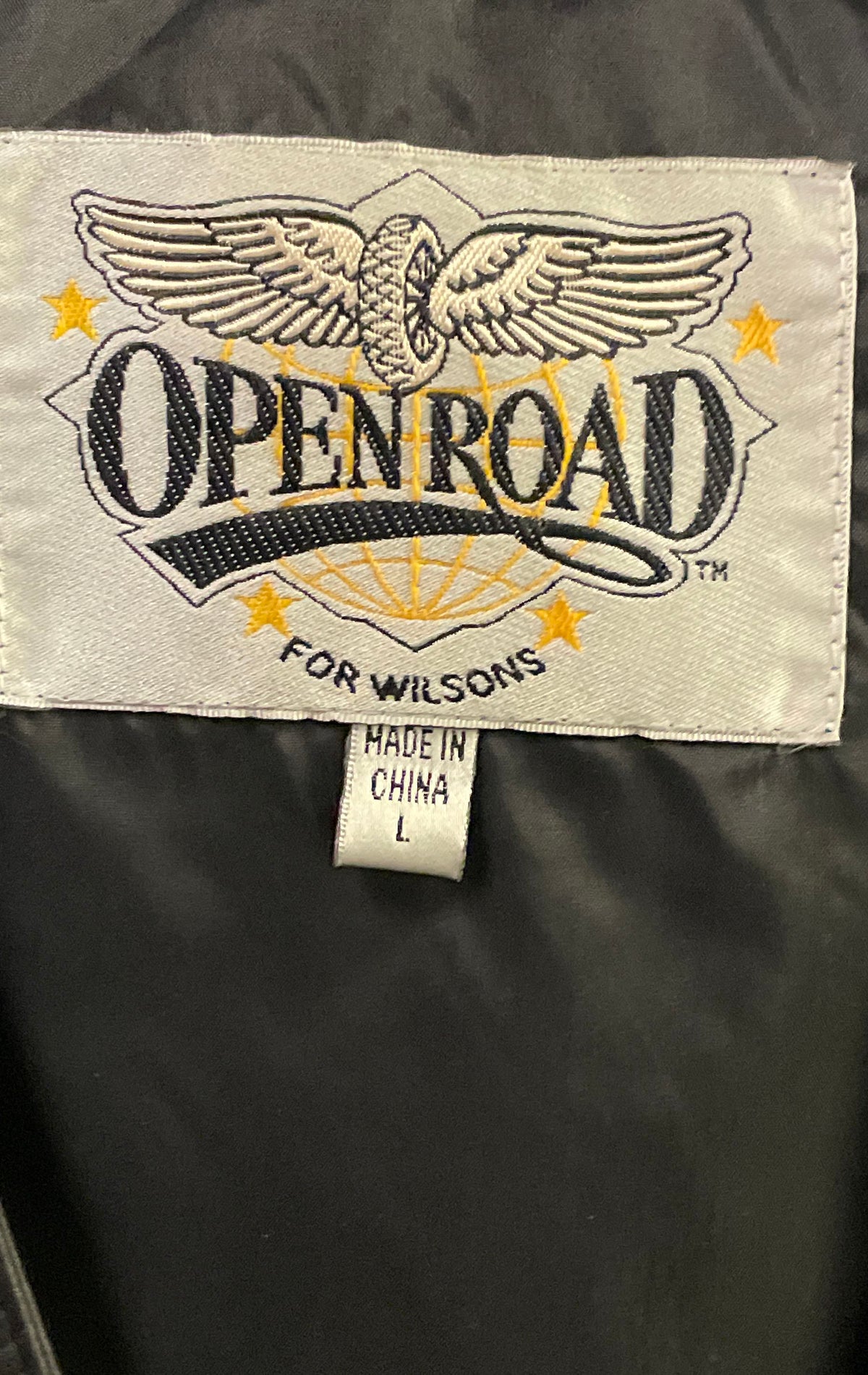 Vintage Y2K Open Road Wilsons Men's Black Leather Biker Vest Size L