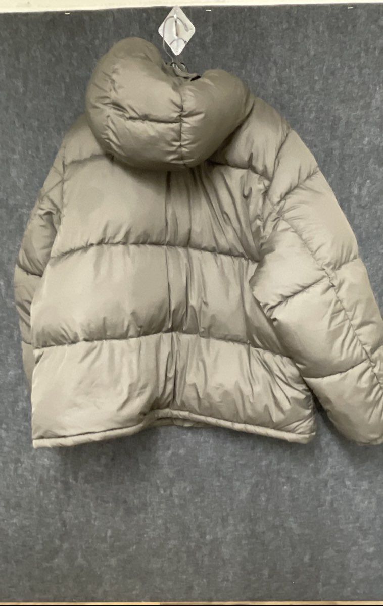 H&M Women's Olive Green Hooded Full Zip Quilted Puffer Coat Size L