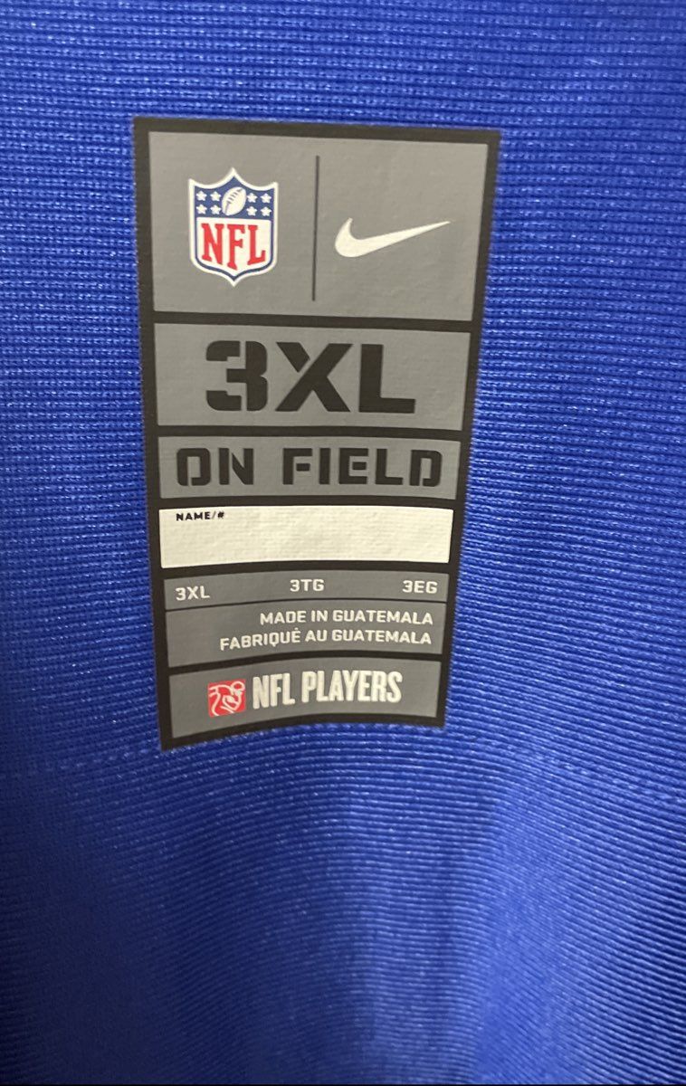 Nike Men's NY Giants Jersey Blue #12 Darren Waller Sz 3XL
