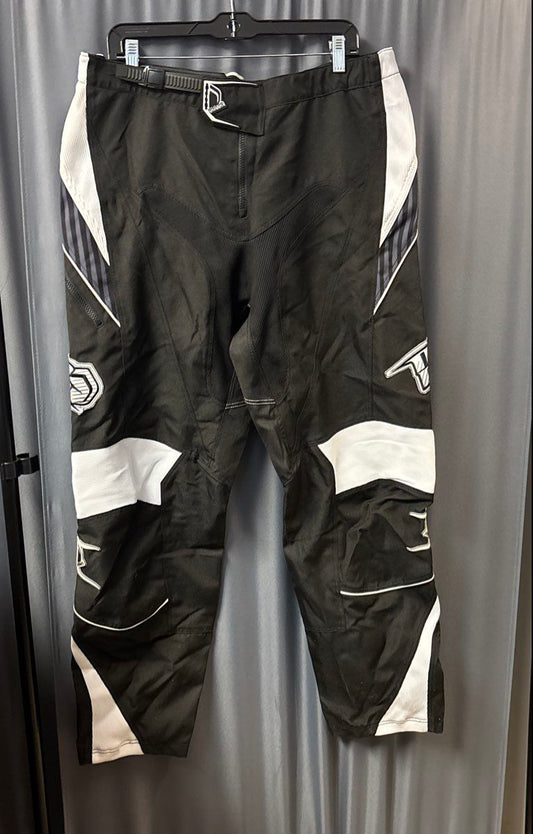Vintage Nema Motocross BMX DH MTB Riding Race Pants Black White Sz 36