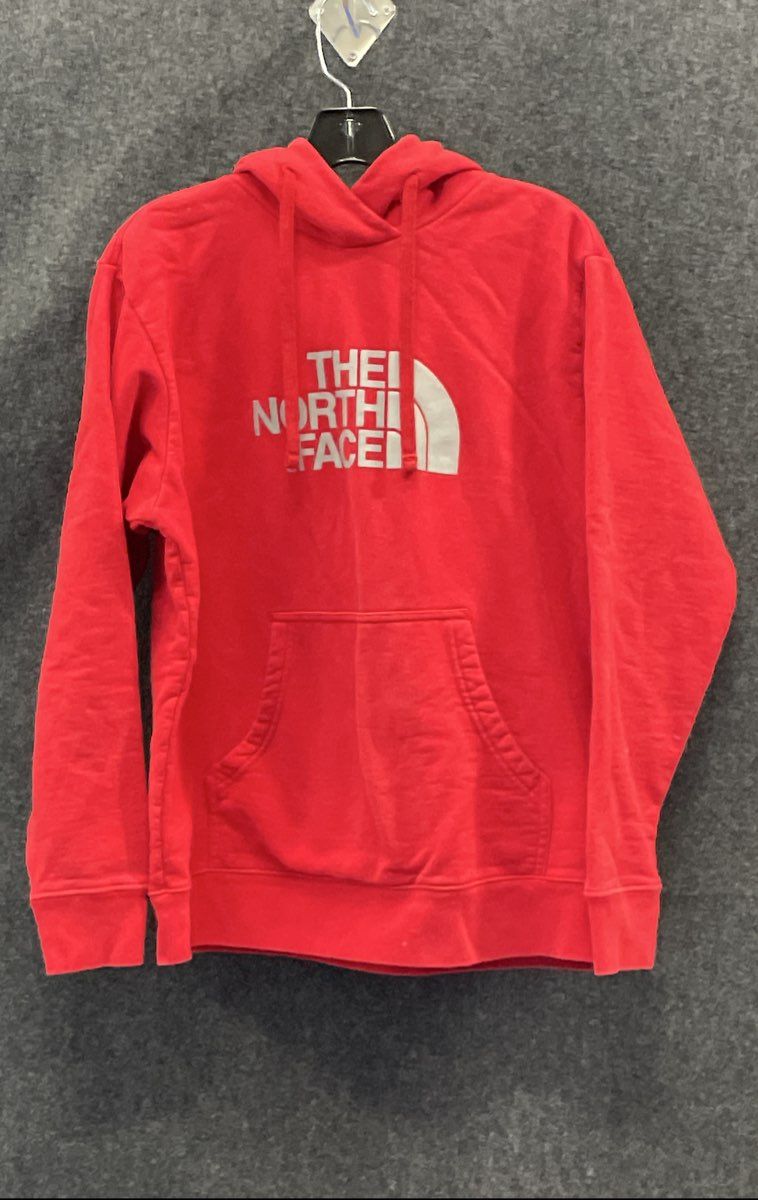 The North Face Men's Red Half Dome Logo Pullover Hoodie Sweatshirt Sz L