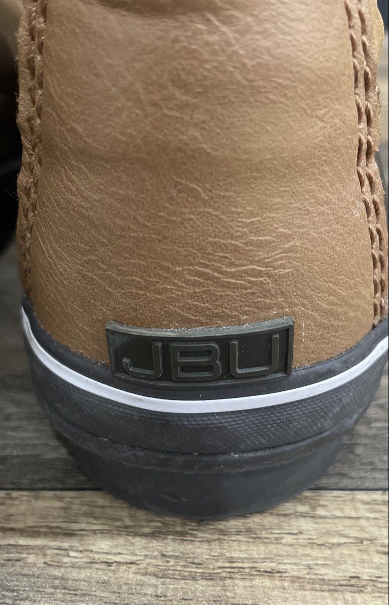 JBU Lorna Tan Brown Black Faux Fur Winter Snow Duck Boots Women's Size 9.5