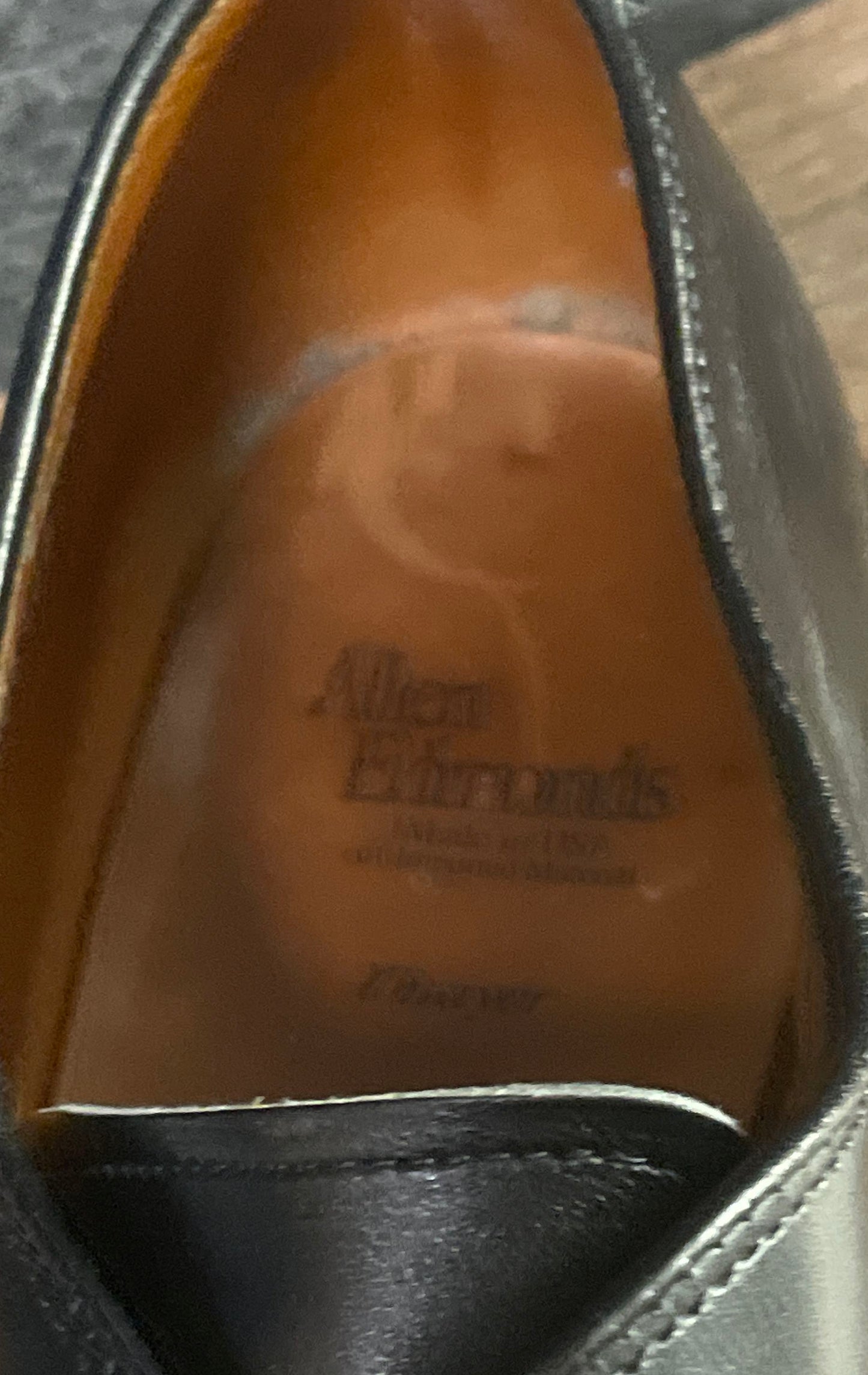 Allen Edmonds Fairfield Black Leather Single Monk Strap Apron Toe Shoes Size 11D