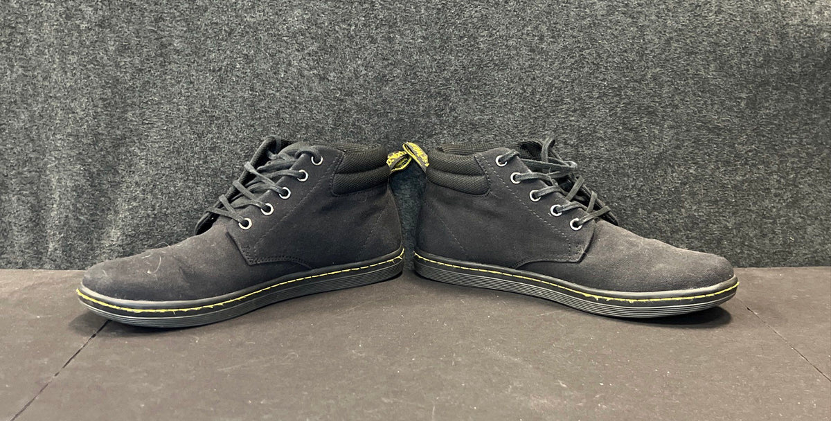 Dr. Martens Belmont Black Canvas Mid Top Sneakers Men's 10 Women's 11