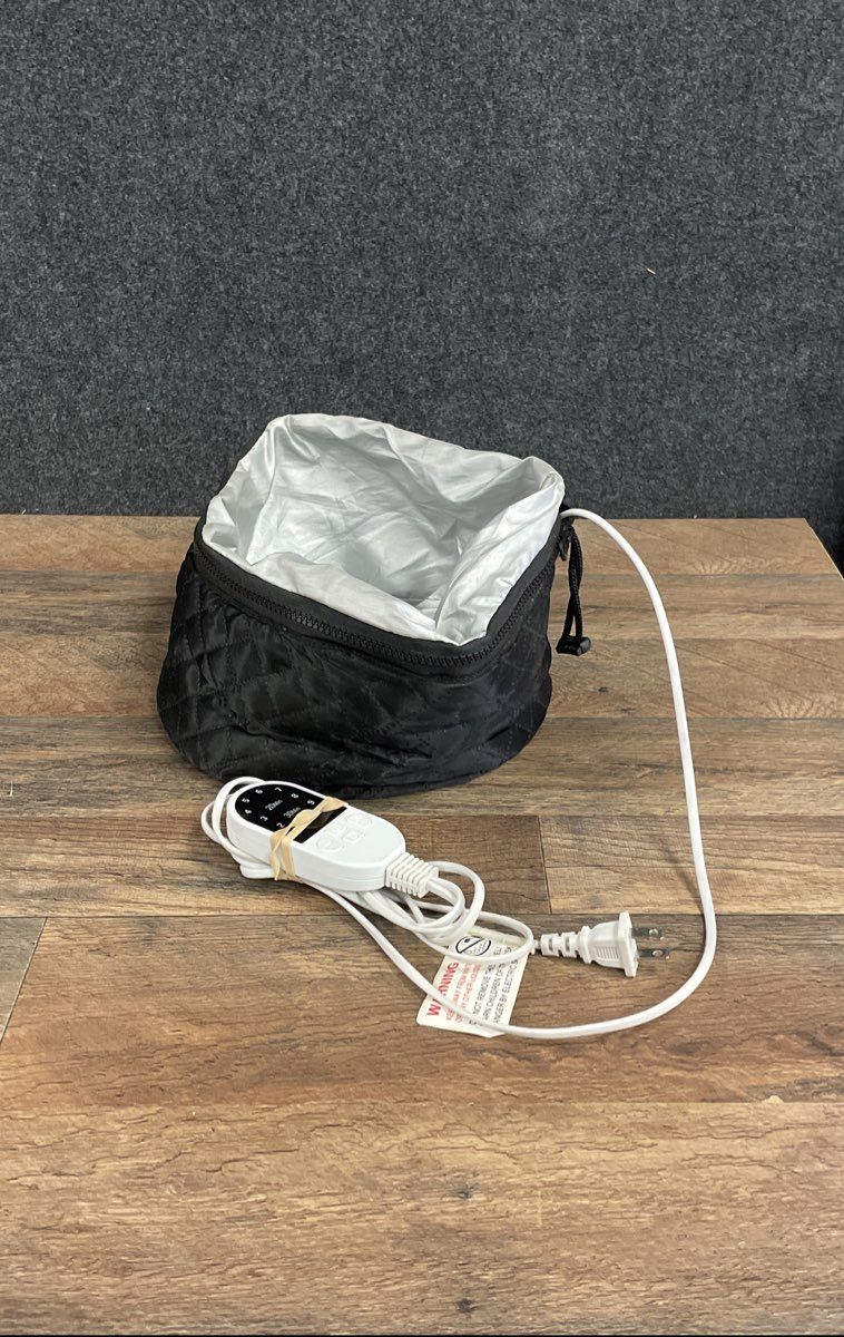 Ingeware Electric Thermal Heat Cap Black Quilted Hair Treatment 10 Heat Levels