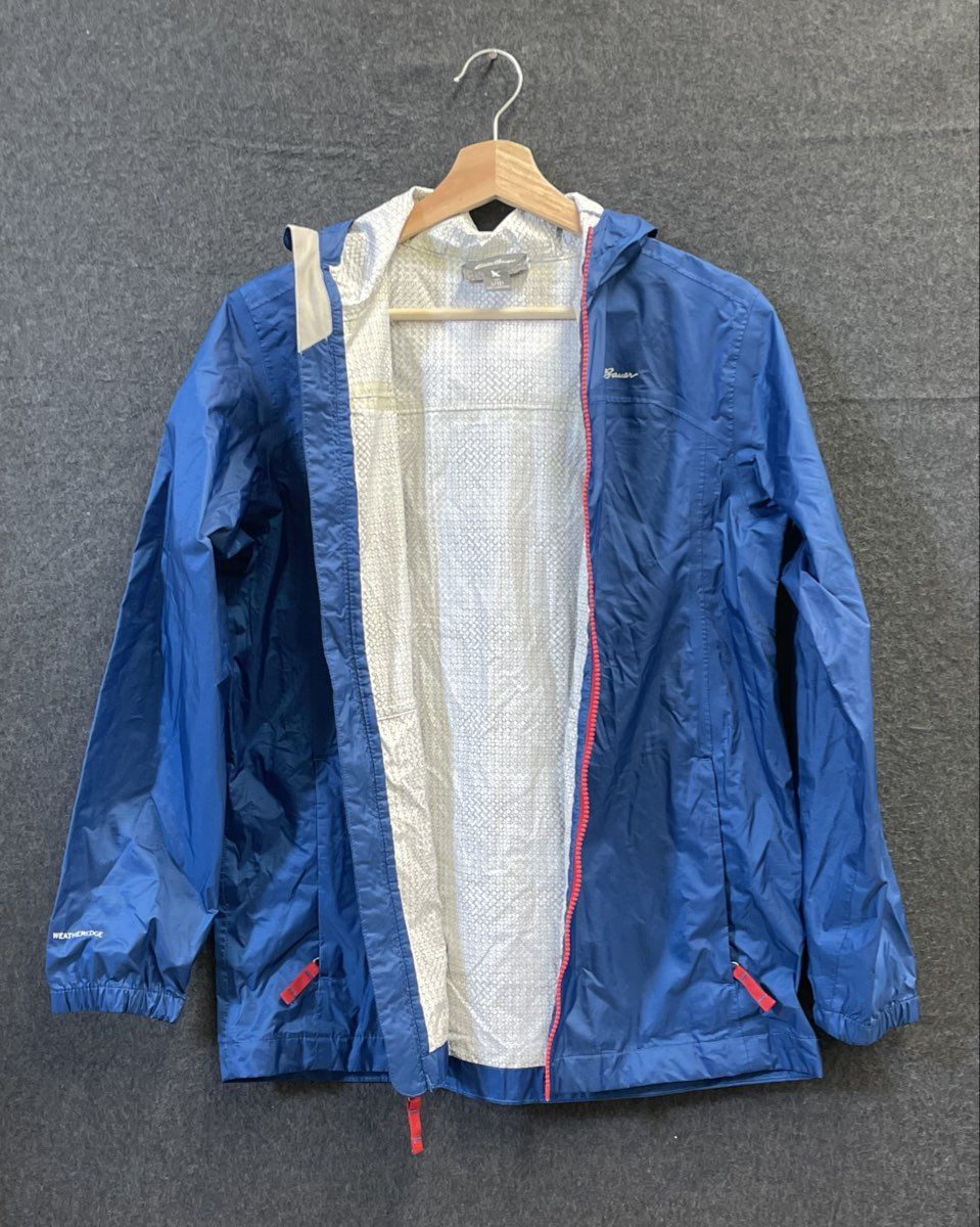Eddie Bauer Kids Blue WeatherEdge Lightweight Hooded Zip Up Jacket Sz L 12