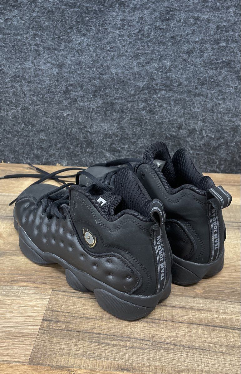 Nike Air Jordan Jumpman Team II Triple Black Basketball Sneakers Size 5Y