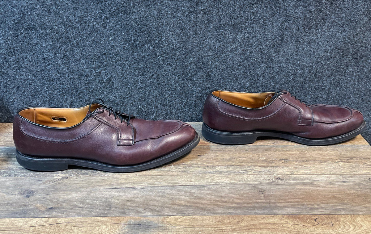 Allen Edmonds Wilbert Burgundy Leather Split Toe Derby Shoes Men's Size 13 A