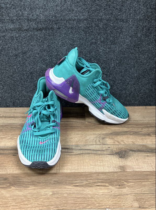 Nike LeBron Witness 6 Jade Ice Clear Emerald Basketball Shoes Men's Size 9.5