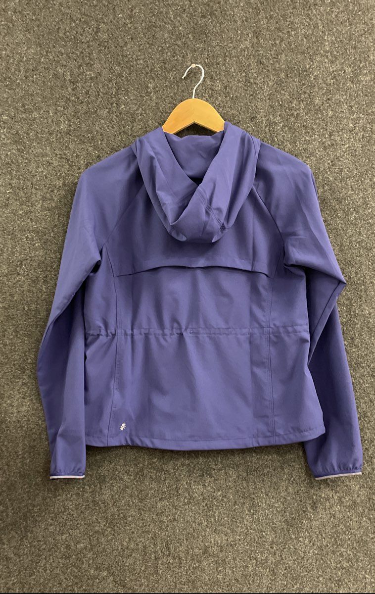 Athleta Women's Purple Hooded Full Zip Performance Windbreaker Jacket Sz XS