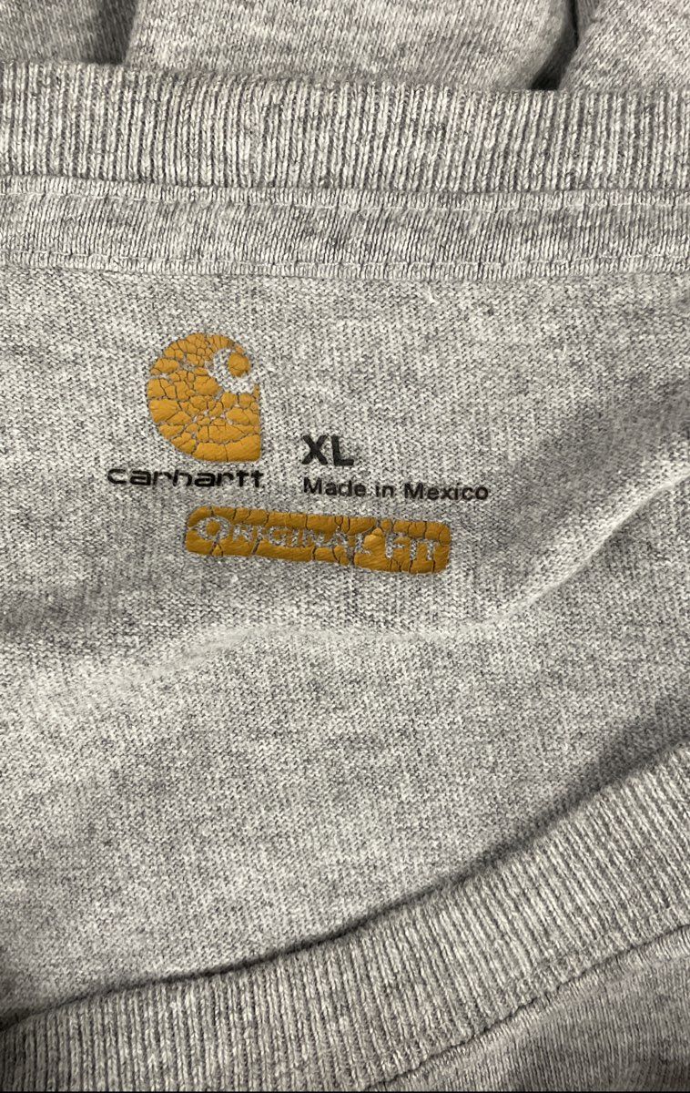 Carhartt Men's Heather Gray Original Fit Graphic Logo T-Shirt Sz XL